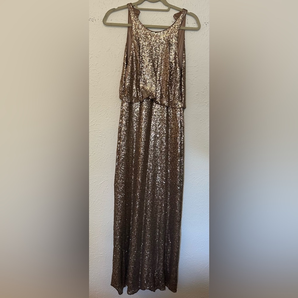 Jenny Yoo Gold Sequin Dress